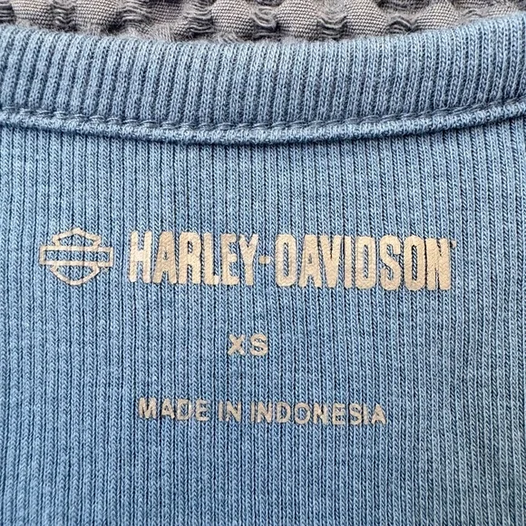 3-Piece Lot - RARE Harley-Davidson Blue Tank Top, Indian, Harley White Tank - Picture 5 of 13